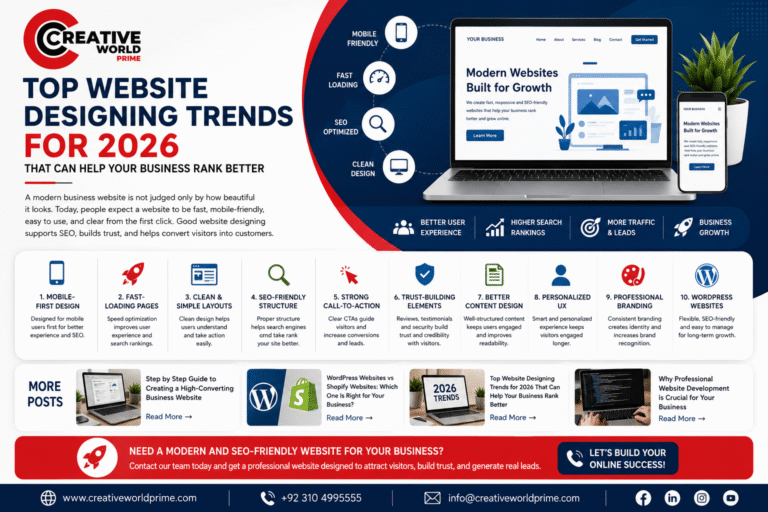 Top Website Designing Trends for 2026 That Can Help Your Business Rank Better